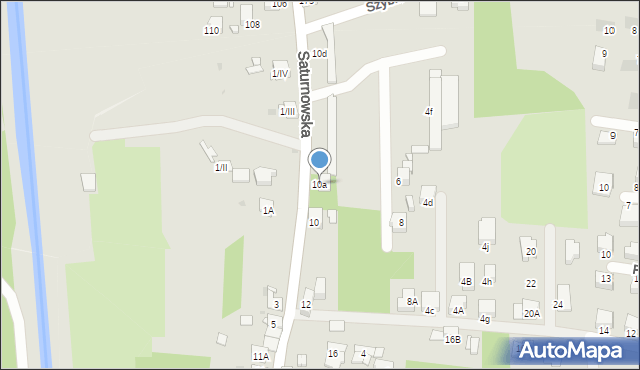 Sosnowiec, Saturnowska, 10a, mapa Sosnowca