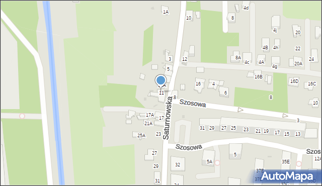 Sosnowiec, Saturnowska, 11, mapa Sosnowca