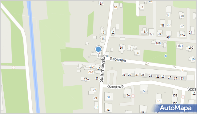 Sosnowiec, Saturnowska, 13, mapa Sosnowca