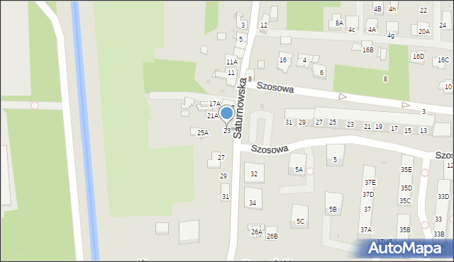 Sosnowiec, Saturnowska, 23, mapa Sosnowca