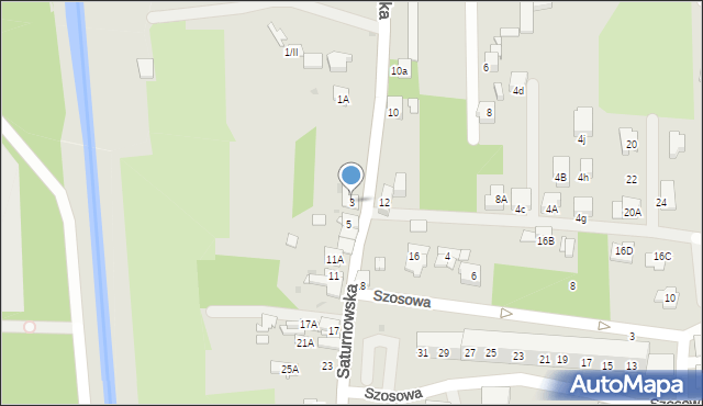 Sosnowiec, Saturnowska, 3, mapa Sosnowca