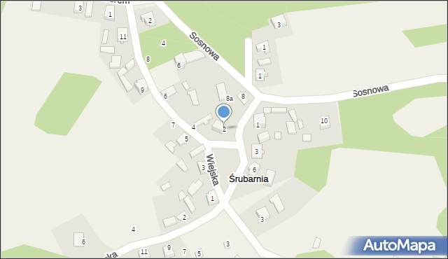 Śrubarnia, Sadowa, 2, mapa Śrubarnia