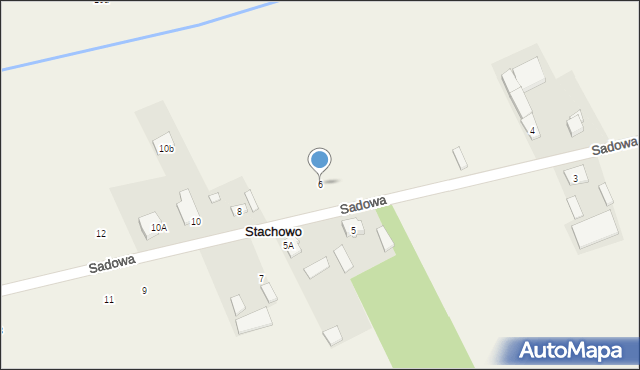 Stachowo, Sadowa, 6, mapa Stachowo