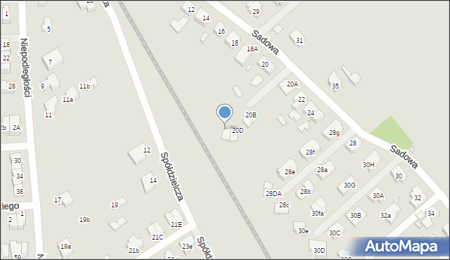 Stargard, Sadowa, 20E, mapa Stargard