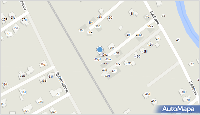 Stargard, Sadowa, 40gc, mapa Stargard