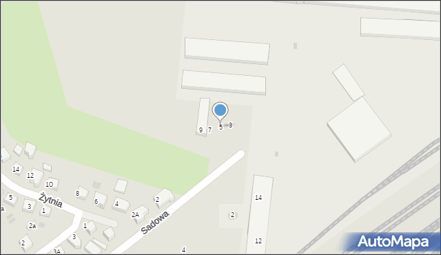 Starogard Gdański, Sadowa, 5, mapa Starogard Gdański