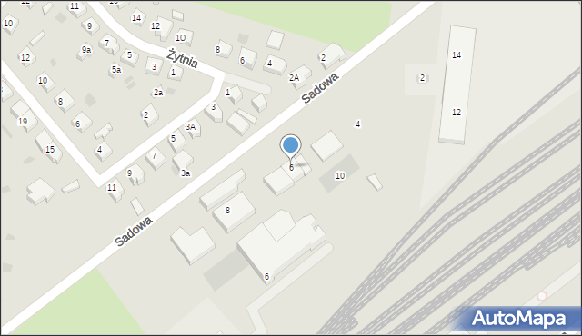 Starogard Gdański, Sadowa, 6, mapa Starogard Gdański