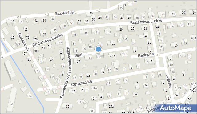 Stary Sącz, Sari Ady, 11, mapa Stary Sącz