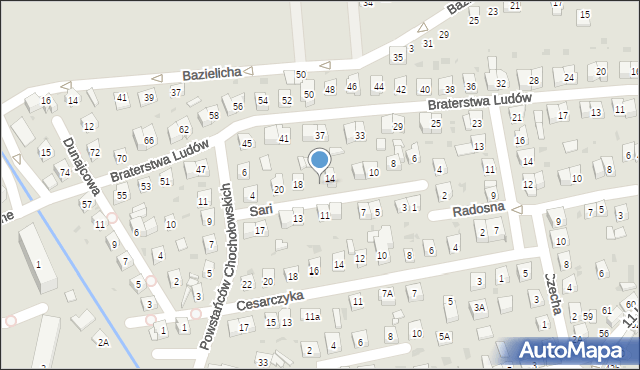 Stary Sącz, Sari Ady, 16, mapa Stary Sącz