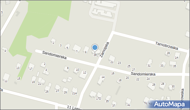 Staszów, Sandomierska, 19, mapa Staszów