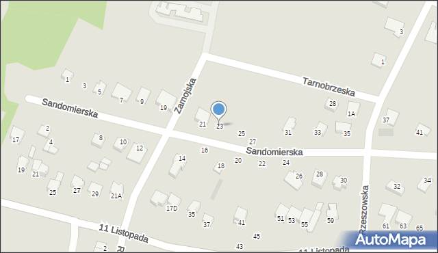 Staszów, Sandomierska, 23, mapa Staszów