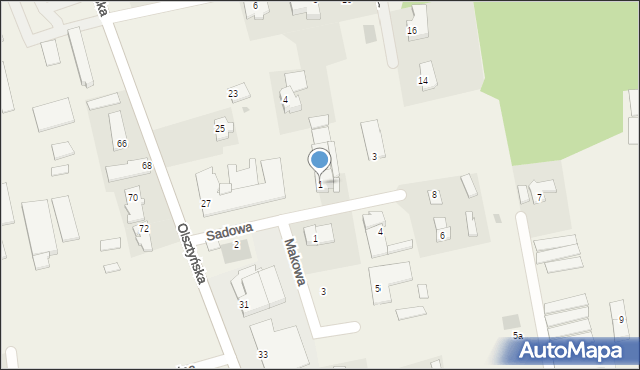 Stawiguda, Sadowa, 1, mapa Stawiguda