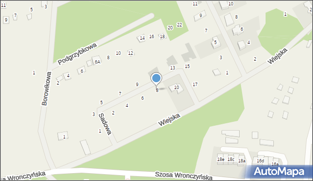 Stęszewko, Sadowa, 8, mapa Stęszewko
