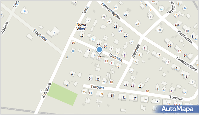 Strzelce Opolskie, Sadowa, 15, mapa Strzelce Opolskie