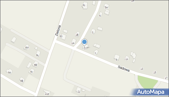 Strzyżów, Sadowa, 1, mapa Strzyżów