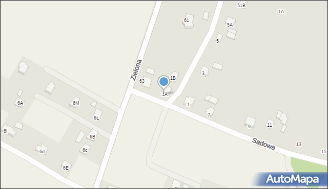 Strzyżów, Sadowa, 1A, mapa Strzyżów