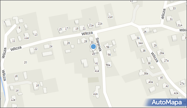 Studzienice, Sarenek, 43, mapa Studzienice