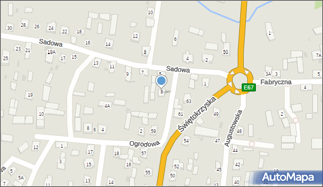 Suchowola, Sadowa, 3a, mapa Suchowola