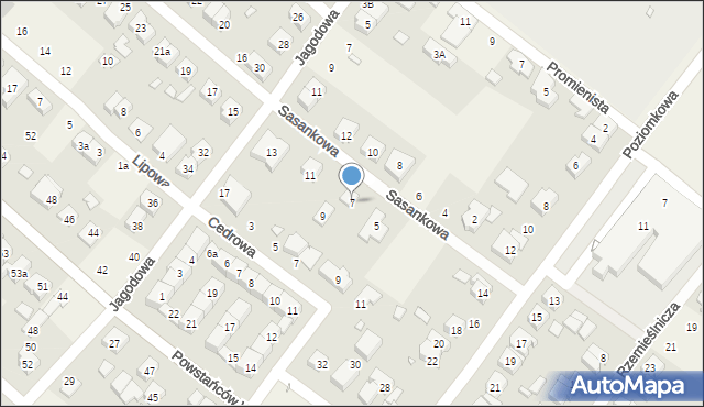 Suchy Las, Sasankowa, 7, mapa Suchy Las