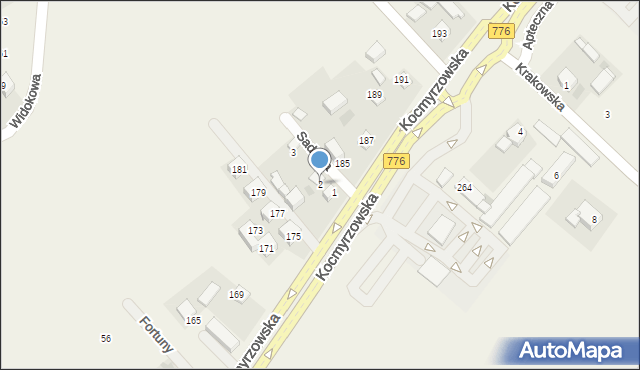 Sulechów, Sadowa, 2, mapa Sulechów