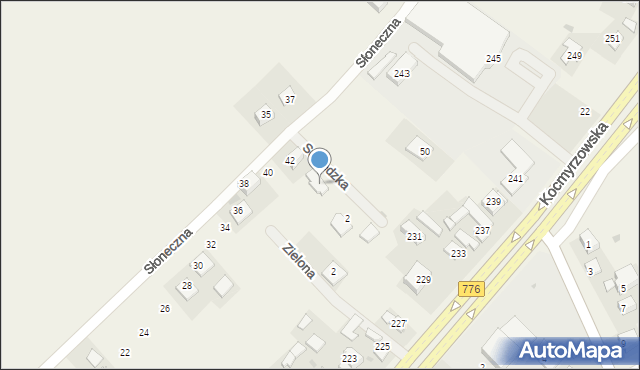 Sulechów, Sąsiedzka, 1, mapa Sulechów