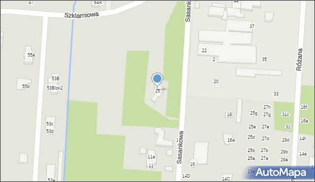 Sulejówek, Sasankowa, 15, mapa Sulejówek