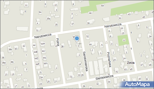 Sulejówek, Sandomierska, 4, mapa Sulejówek