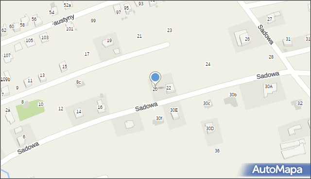 Sułkowice, Sadowa, 20, mapa Sułkowice