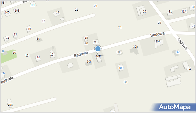 Sułkowice, Sadowa, 30E, mapa Sułkowice