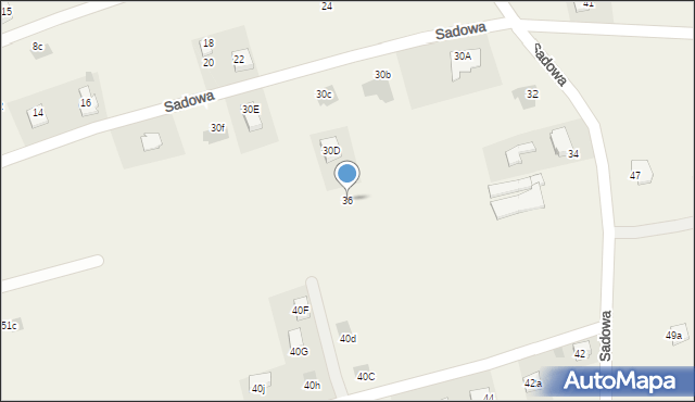 Sułkowice, Sadowa, 36, mapa Sułkowice