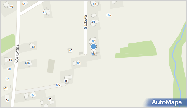 Sułkowice, Sadowa, 89, mapa Sułkowice