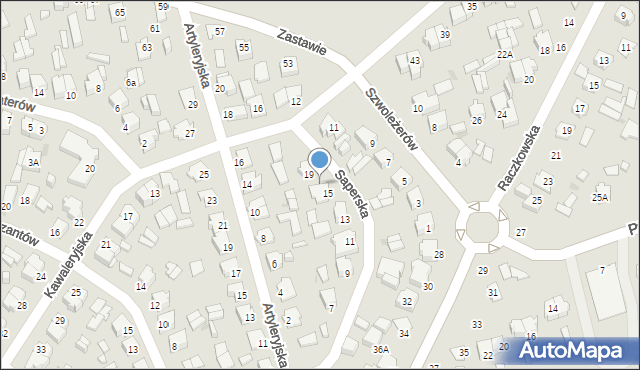 Suwałki, Saperska, 17, mapa Suwałk