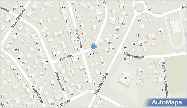 Suwałki, Saperska, 6, mapa Suwałk