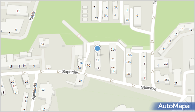 Świdnica, Saperów, 13, mapa Świdnicy