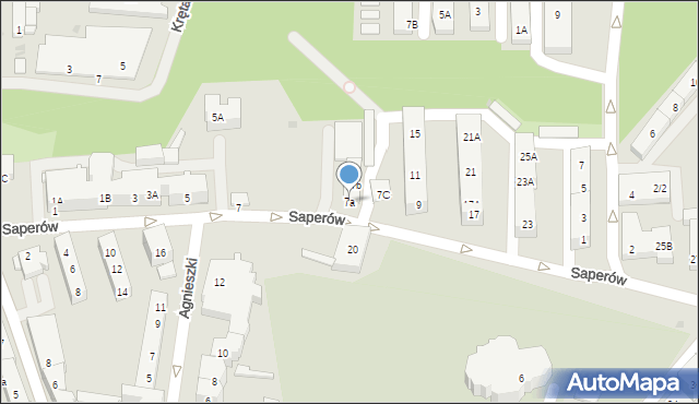 Świdnica, Saperów, 7a, mapa Świdnicy