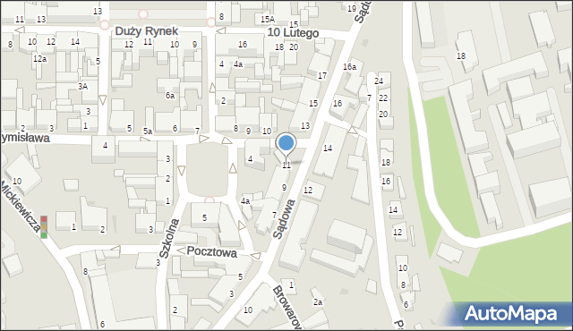 Świecie, Sądowa, 11, mapa Świecie