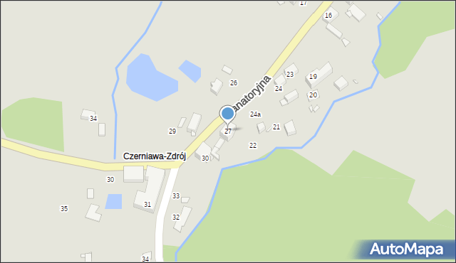 Świeradów-Zdrój, Sanatoryjna, 27, mapa Świeradów-Zdrój