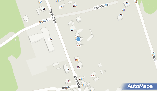 Świnoujście, Sąsiedzka, 14a, mapa Świnoujście