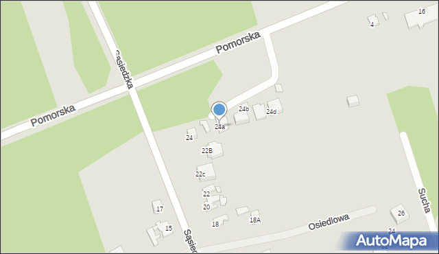 Świnoujście, Sąsiedzka, 24a, mapa Świnoujście