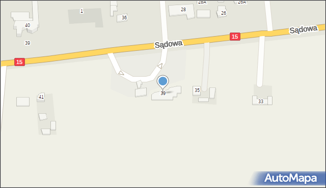 Szabda, Sądowa, 39, mapa Szabda