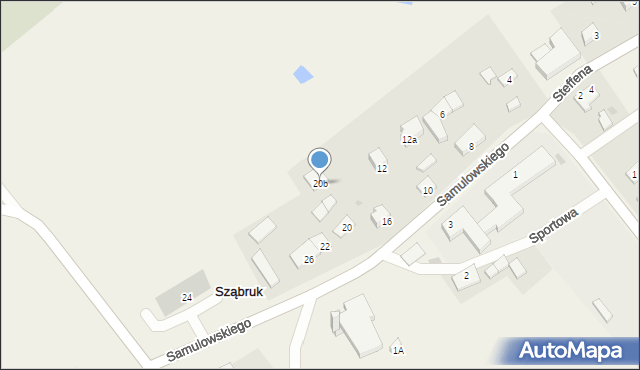 Sząbruk, Samulowskiego Andrzeja, 20b, mapa Sząbruk