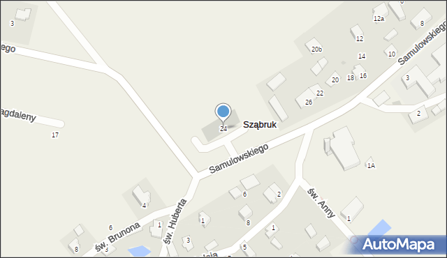 Sząbruk, Samulowskiego Andrzeja, 24, mapa Sząbruk