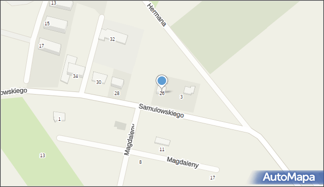 Sząbruk, Samulowskiego Andrzeja, 26, mapa Sząbruk