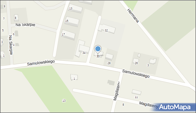 Sząbruk, Samulowskiego Andrzeja, 30, mapa Sząbruk