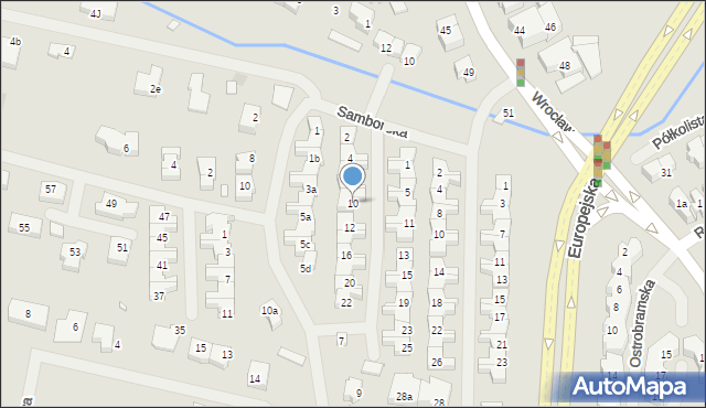 Szczecin, Sądecka, 10, mapa Szczecina