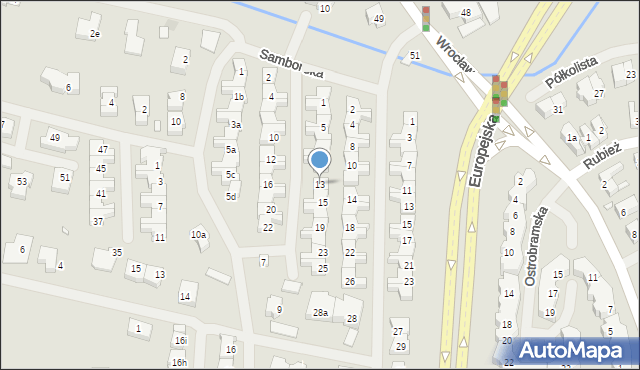 Szczecin, Sądecka, 13, mapa Szczecina