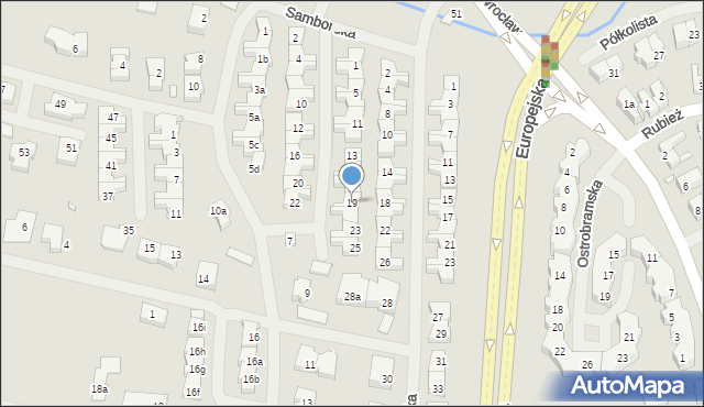 Szczecin, Sądecka, 19, mapa Szczecina