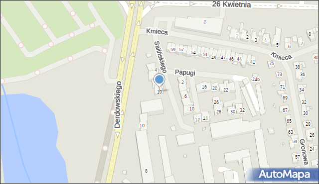 Szczecin, Salińskiego Stanisława Marii, 10, mapa Szczecina