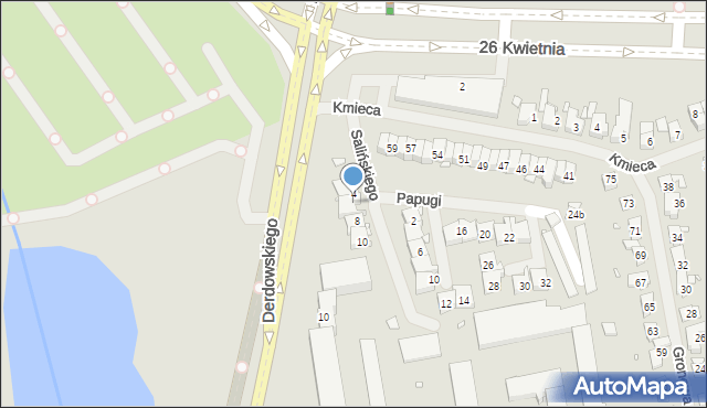 Szczecin, Salińskiego Stanisława Marii, 6, mapa Szczecina