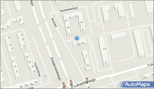 Szczecin, Sadowskiego Zygmunta, gen., 4a, mapa Szczecina